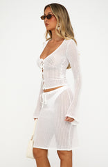 Anouk Knit Midi Skirt Off White