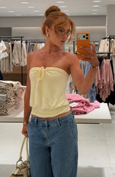 Call Me Maybe Strapless Top Butter