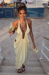 Belle Vita Midi Dress Lemon