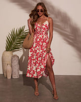 Lucie Abstract Midi Dress