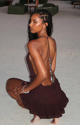 Back To Dazzle Mini Dress Chocolate