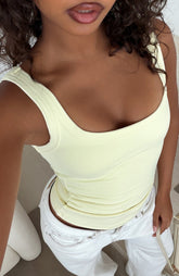 Chill Vibes Tank Top Lemon