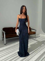 Celena Maxi Dress Navy Burnout