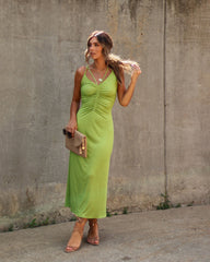 Zya Ruched Midi Dress