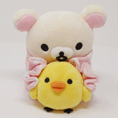 2012 Korilakkuma with Kiiroitori in Towel Plush - Heart Bath Time - Rilakkuma - San-X