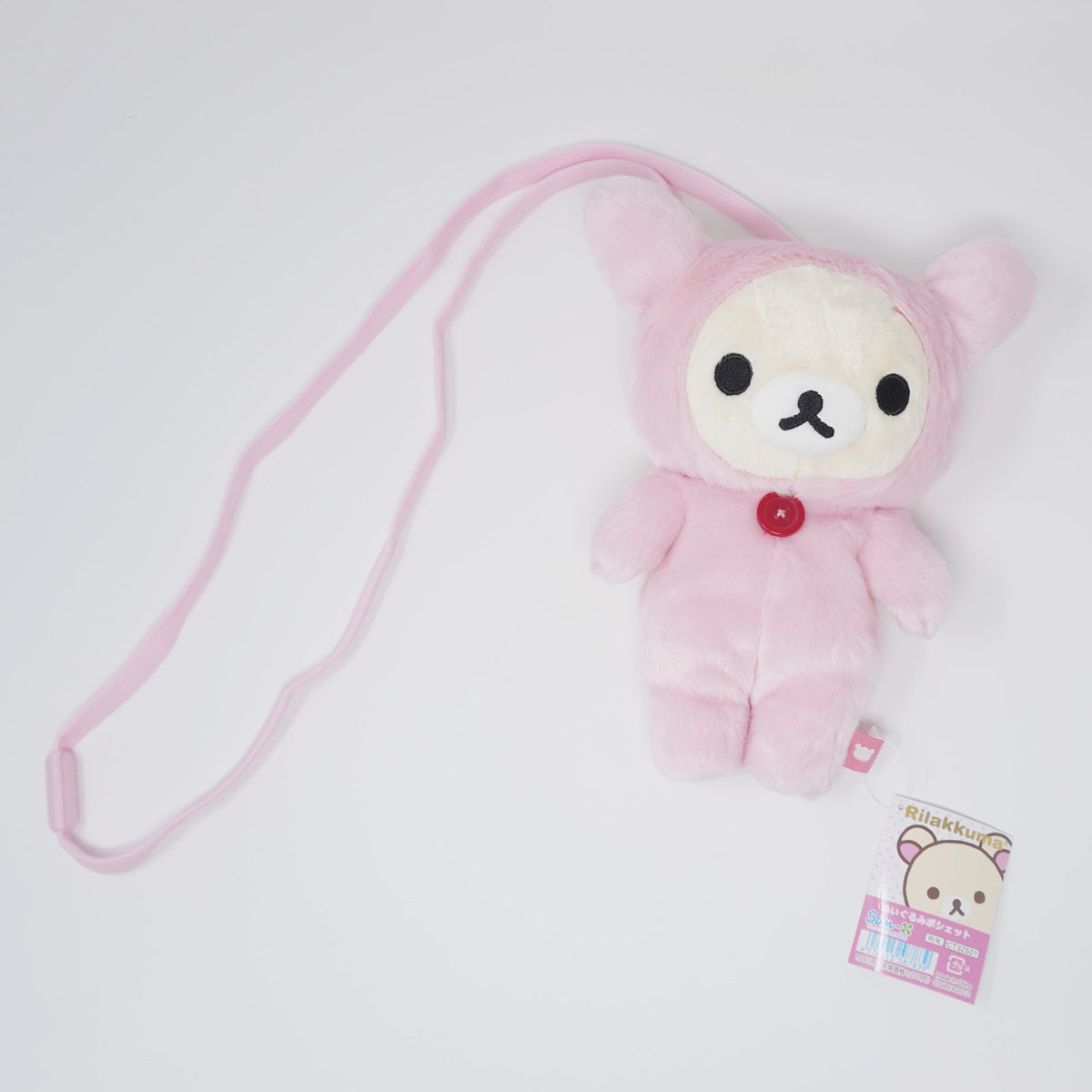2012 Korilakkuma in Pink Bunny Rabbit Plush Pouch Bag - Rilakkuma San-X