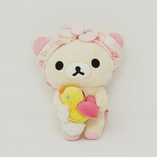 2012 Korilakkuma with Rubber Duck Plush - Heart Bath Time Rilakkuma - San-X