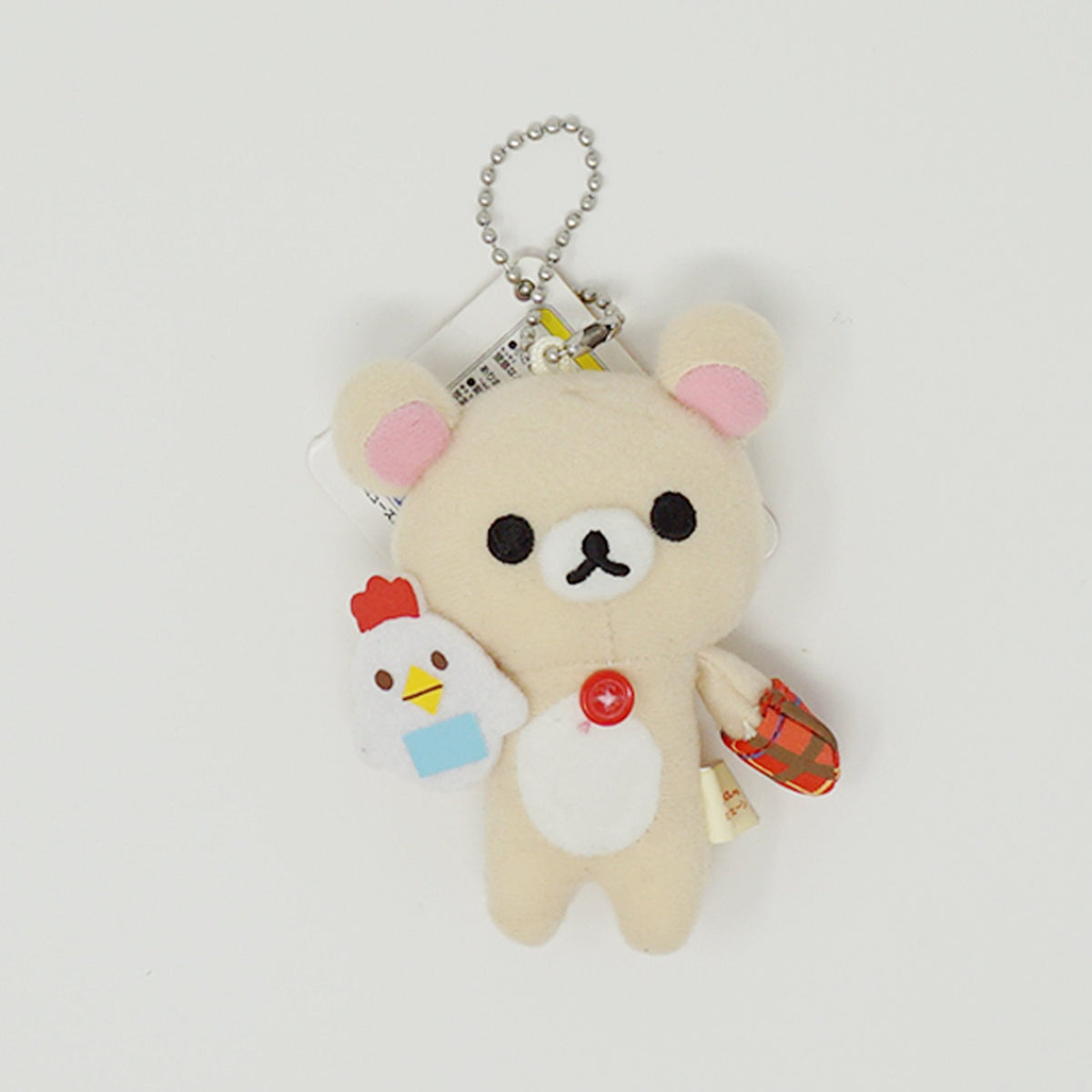 2012 Korilakkuma with Oven Mitt and Chicken Plush Keychain - Tamago Rilakkuma