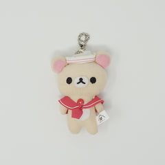 2012 Korilakkuma Sailor Marine Outfit Plush Keychain - Marine Rilakkuma Dara Dara